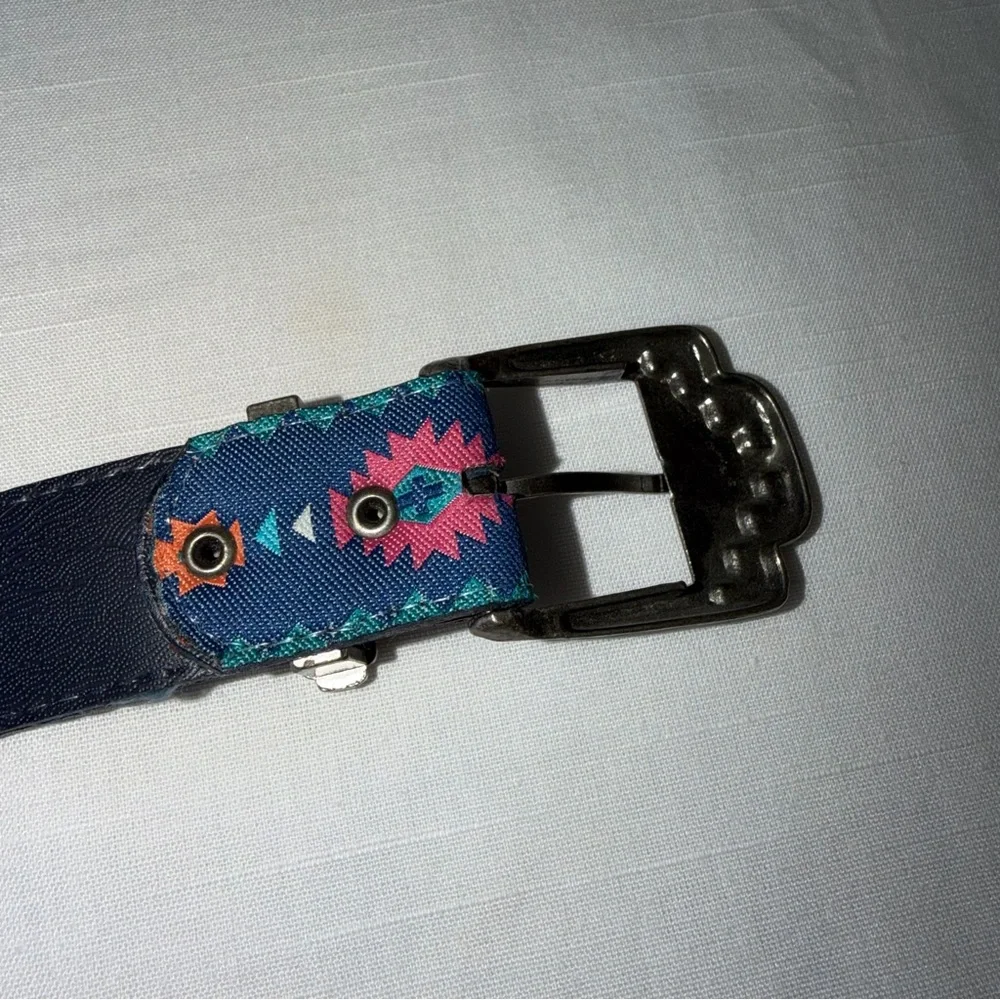 Nuovo southwest Patterned Belt with Silver Buckle 11